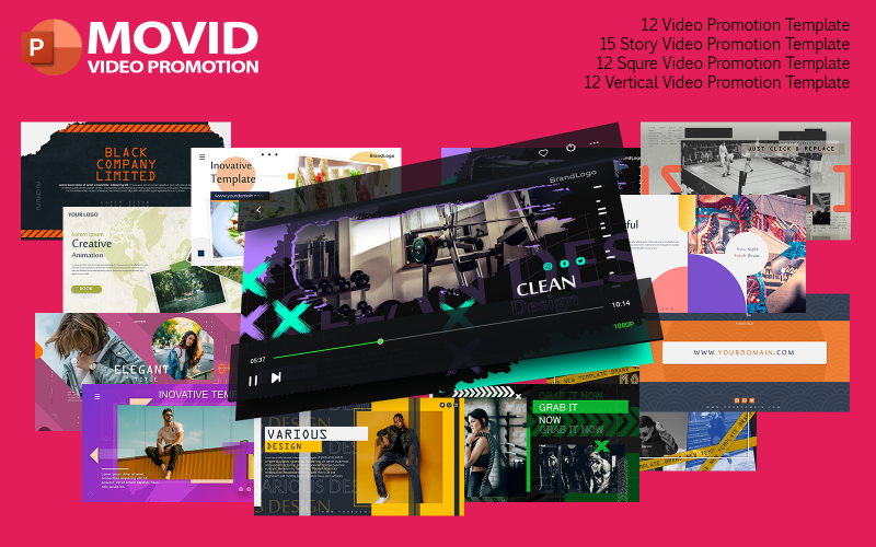 movid video promotion powerpoint template original