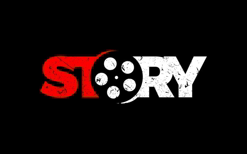 movie film story reel cinema production house logo design original