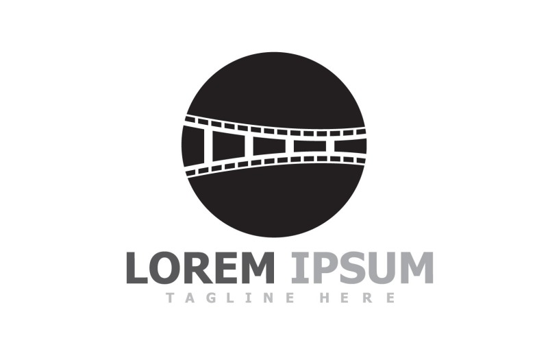 movie filmstrip logo template v original