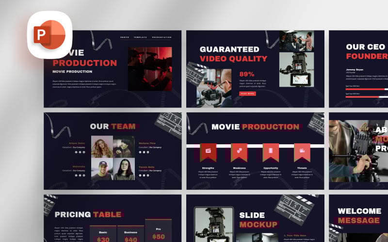 movie production presentation template original