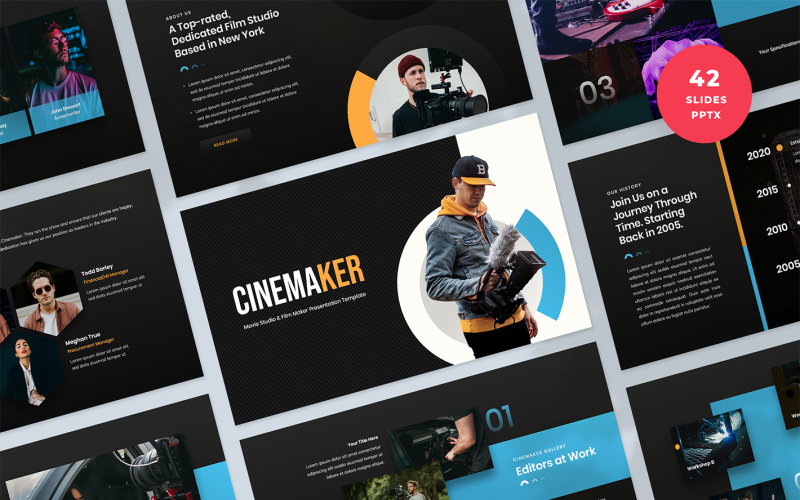 movie studio and film maker presentation powerpoint template original