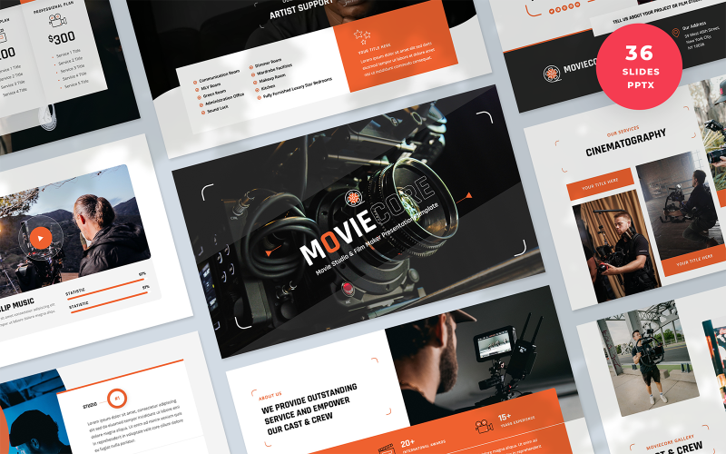 moviecore movie studio and film maker presentation powerpoint template original