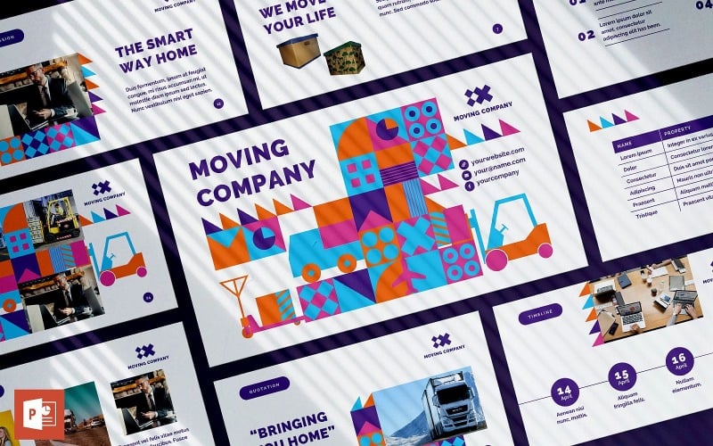 moving company presentation powerpoint template original