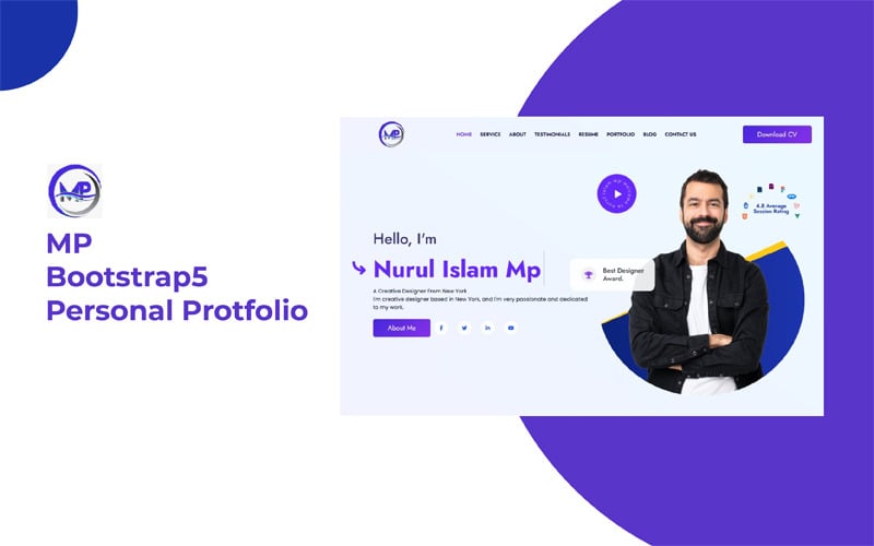 mp personal portfolio html template original