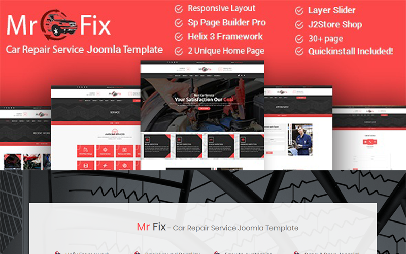 mr fix car repair service business joomla template original