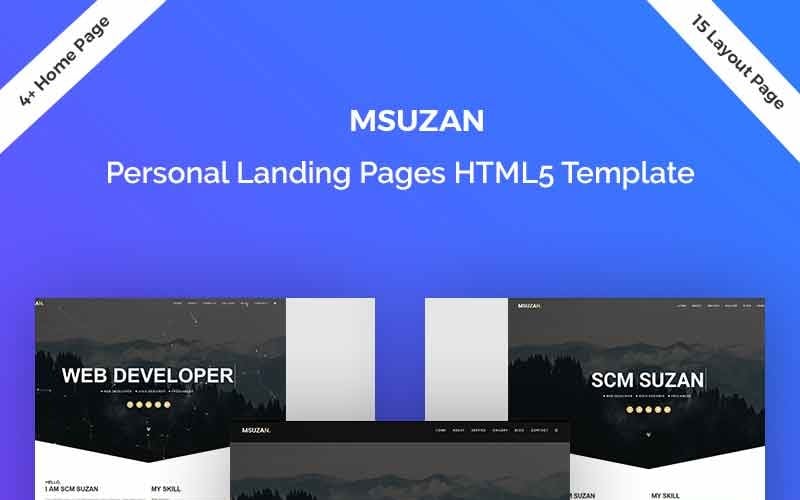 msuzan personal landing page template original