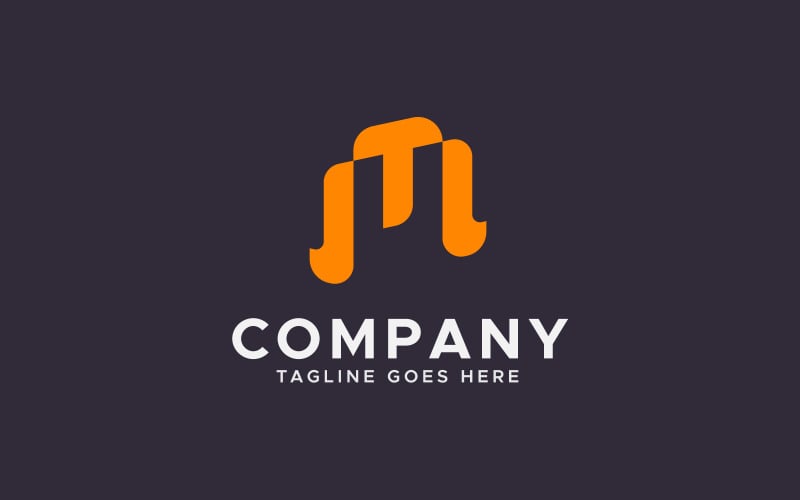 mt letter mark logo design template original