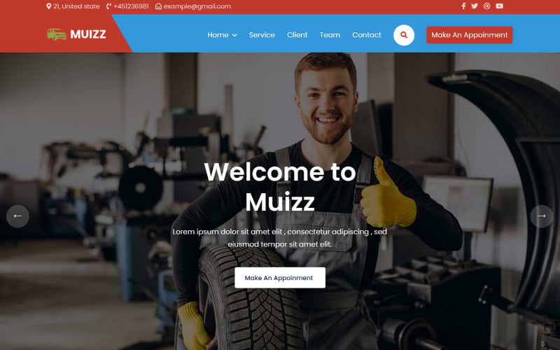 muizz car repair amp car machanic landing page template original