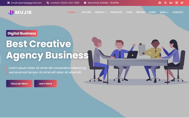 mujib busniess amp consulting agency langing page template original