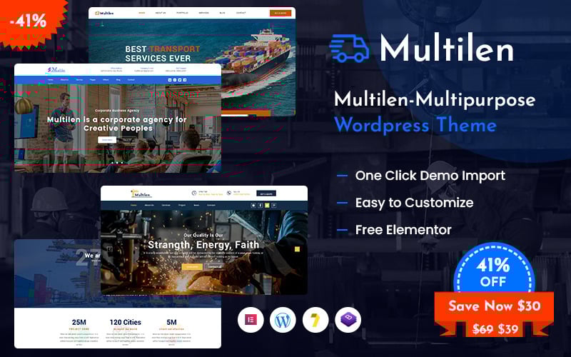 multilen business corporate amp multi purpose wordpress theme original