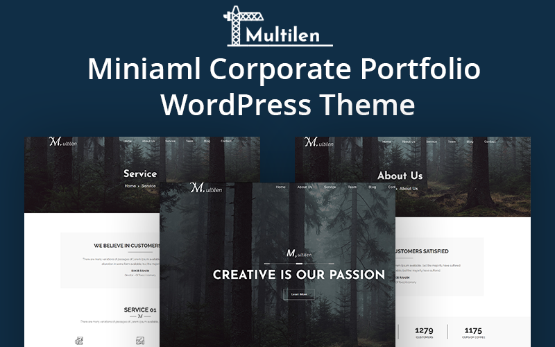 multilen minimal corporate wordpress theme original