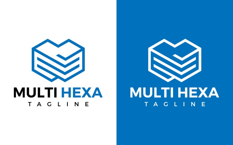 multiple hexagon logo technology files logo stack logo online real estate logo crypto original