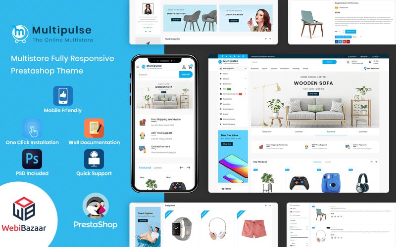 multipulse multipurpose mega store prestashop theme original