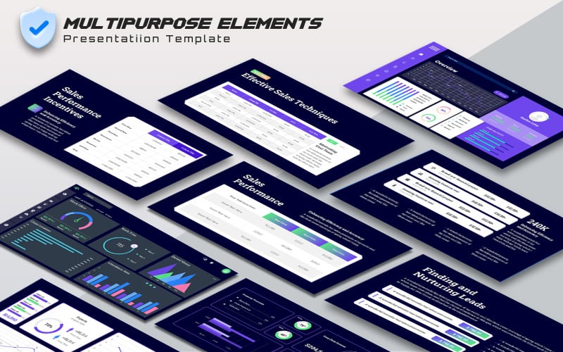 multipurpose elements table and chart template original