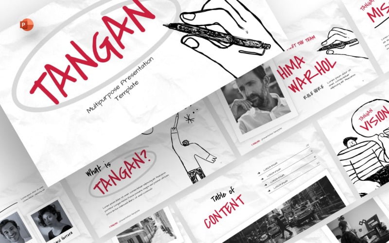 multipurpose illustrations powerpoint template original
