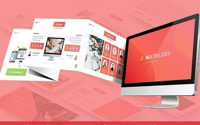 multislides multipurpose gradient presentation powerpoint template original