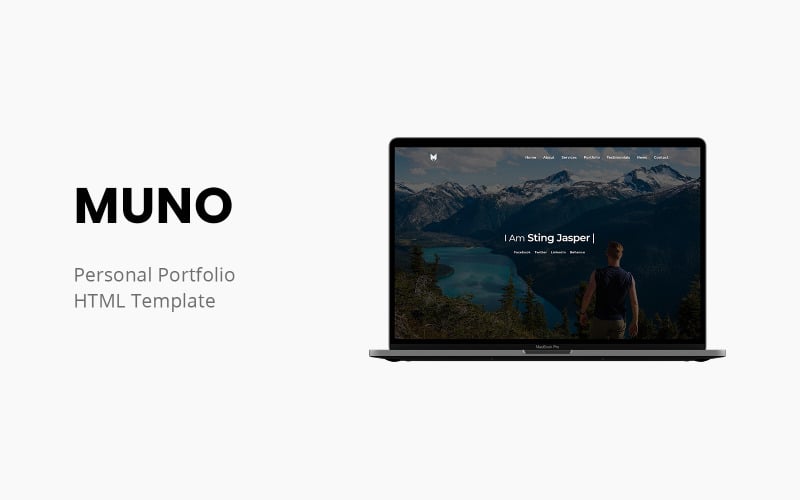 muno premium personal portfolio template original