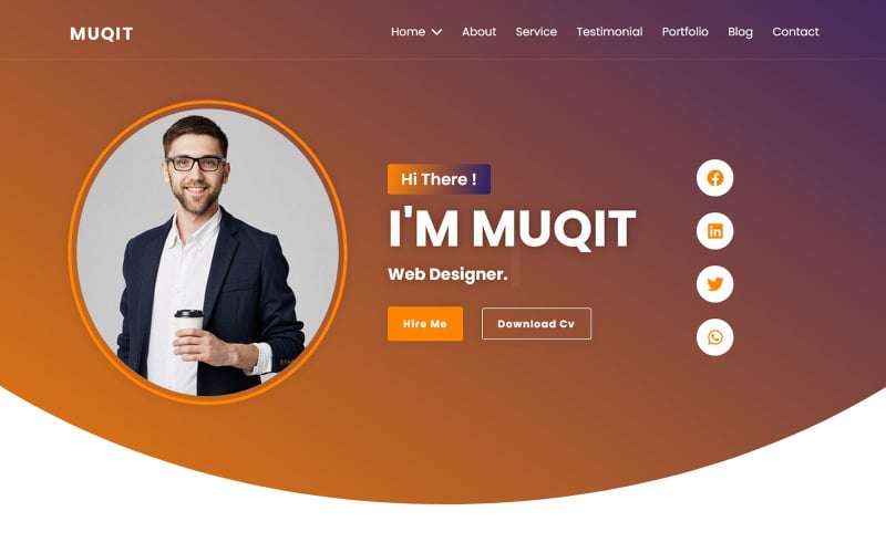 muqit cvresume portfolio html landing page template original
