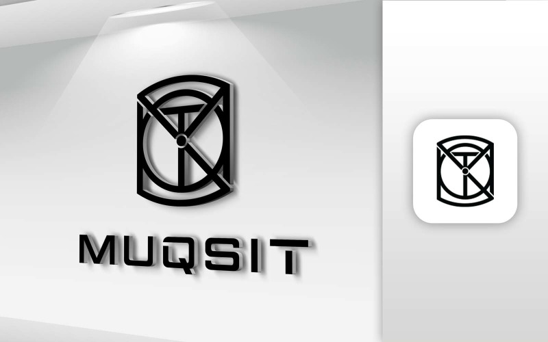 muqsit name letter logo design brand identity original