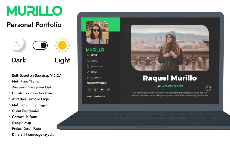 murillo personal portfolio cv resume template original