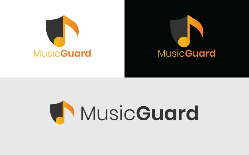 music guard minimal vector logo original