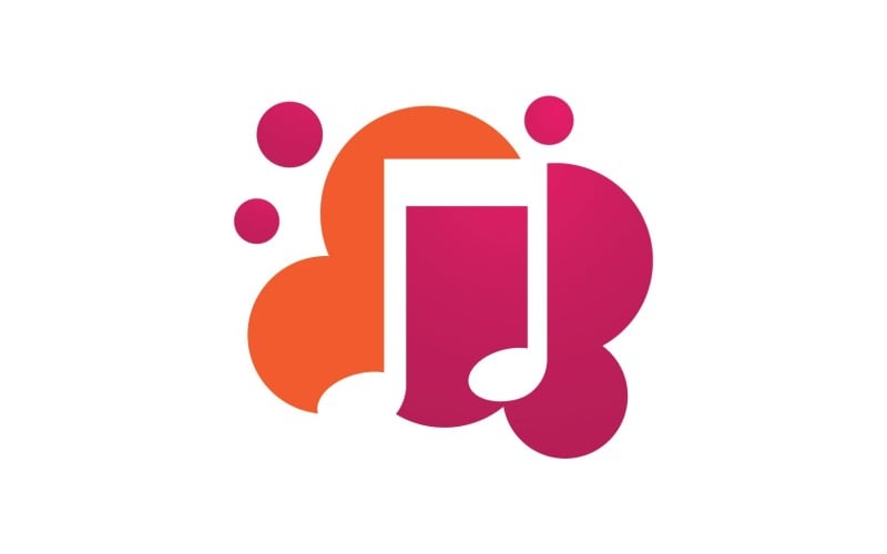 music note logo elements symbol vector v original