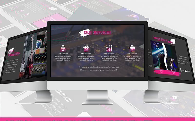 musica entertainment powerpoint template original
