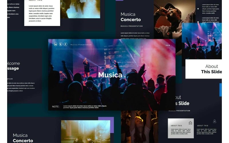 musica powerpoint presentation template original