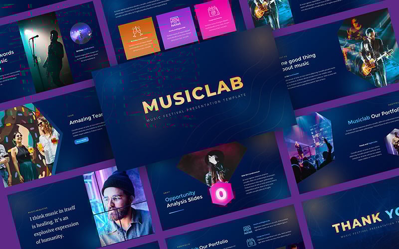 musiclab music festival powerpoint presentation template original