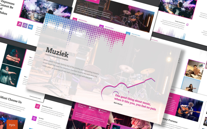 muziek powerpoint template original