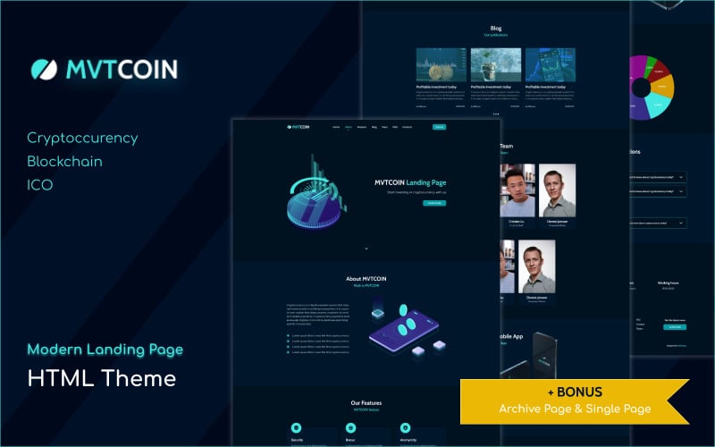 mvtcoin cryptocurrency bitcoin html landing page template original