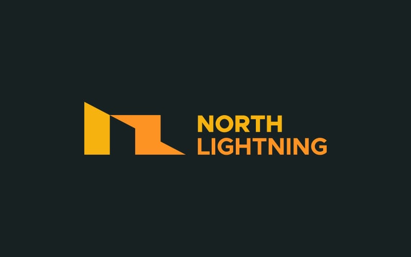 n letter lightning bolt logo design template original