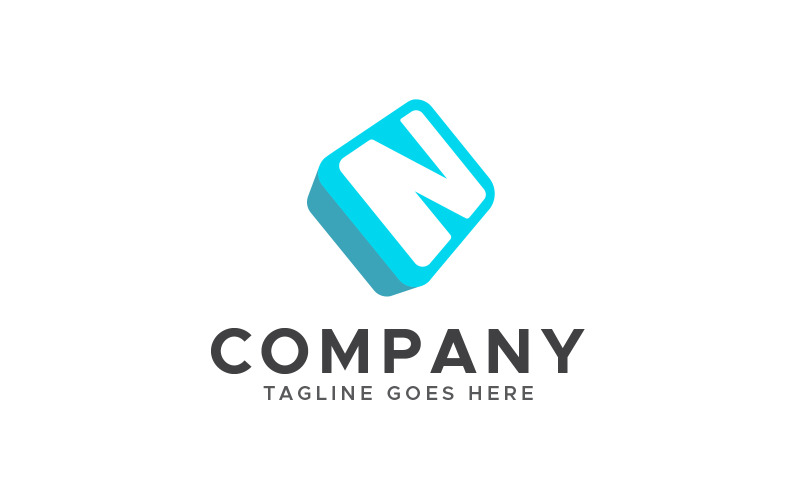 n letter logo design templates original