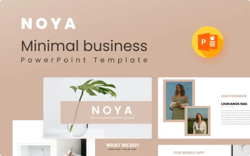 n o y a minimal business powerpoint template original