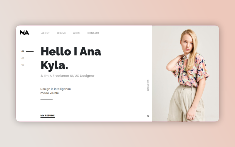 na onepage html personal portfolio landing page template original