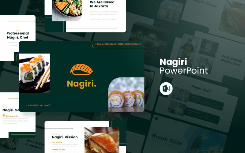 nagiri food and restaurant presentation powerpoint template original