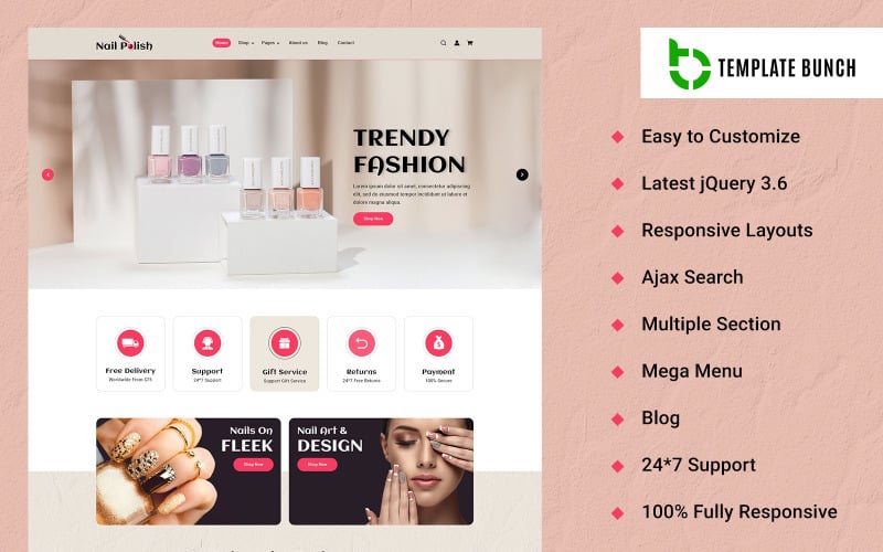 nail polish responsive prestashop theme for ecommerce original