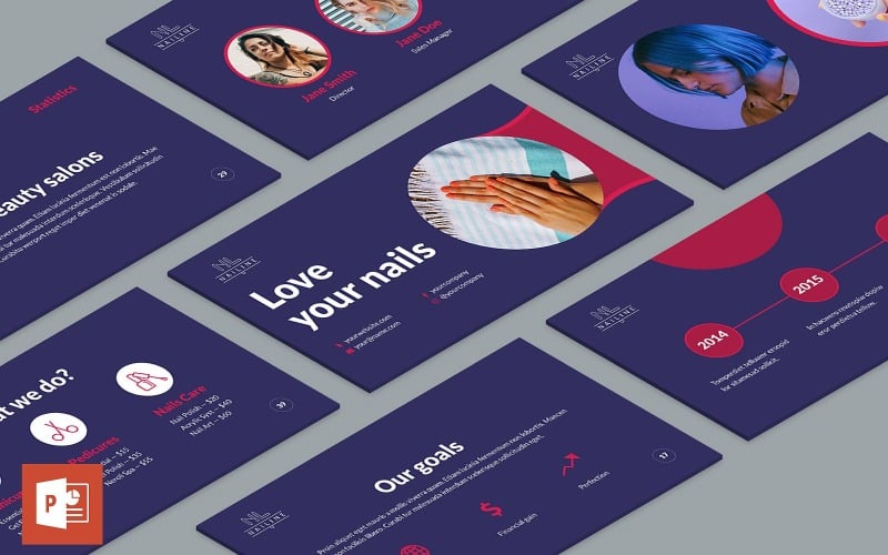 nail studio presentation powerpoint template original