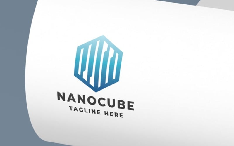 nano cube pro logo template original