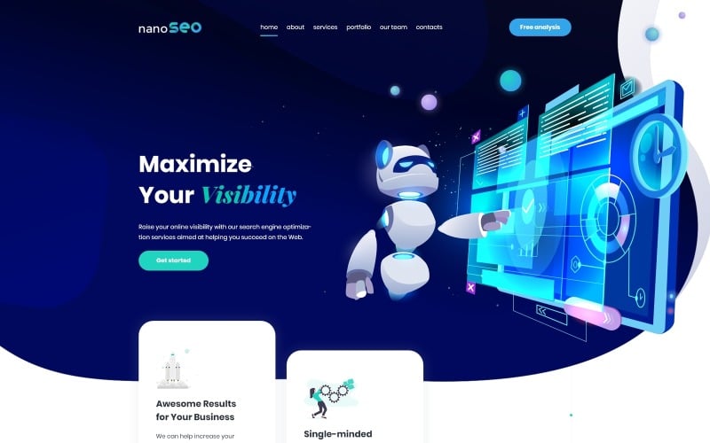 nanoseo seo business landing page template original