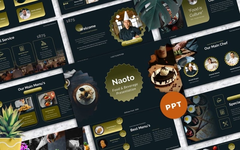 naoto food amp beverages powerpoint template original