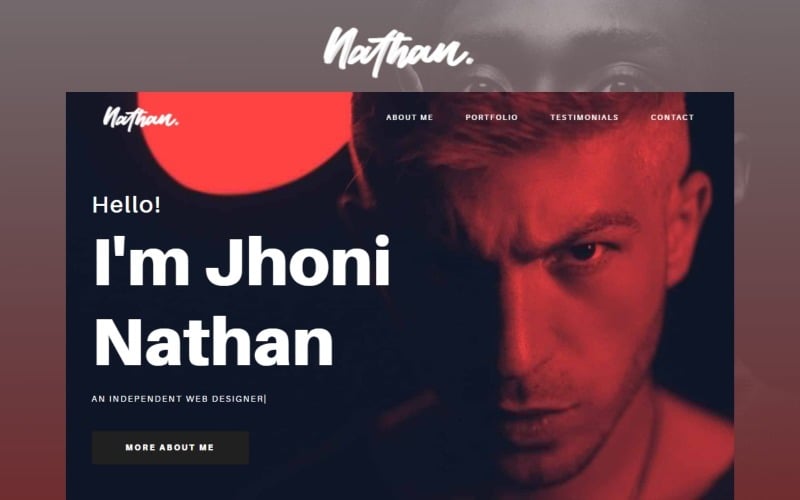 nathan multipurpose personal portfolio bootstrap landing page template original
