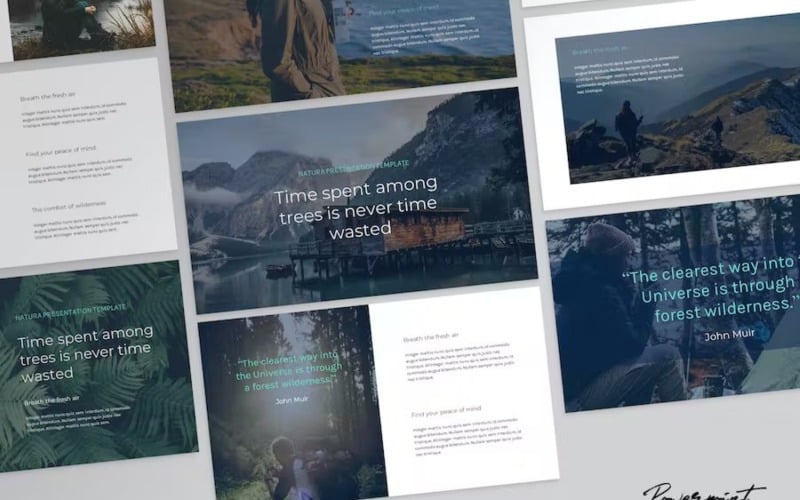 natura portfolio powerpoint template original