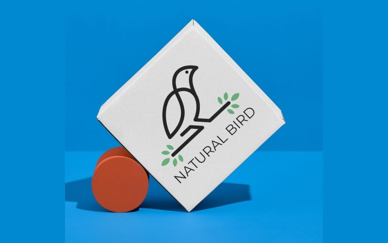 natural bird logo template original