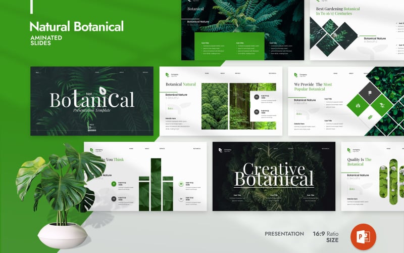 natural botanical presentation template original