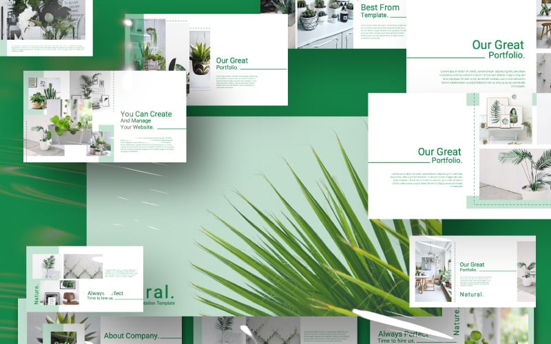 natural presentation powerpoint template original