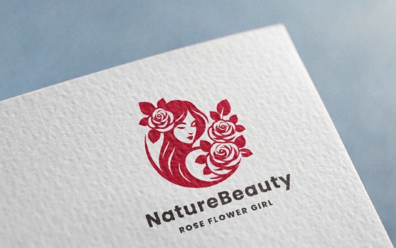 nature beauty rose girl logo original