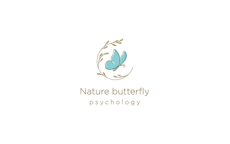 nature butterfly logo design template original