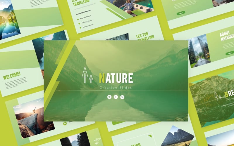 nature creative slide powerpoint template original