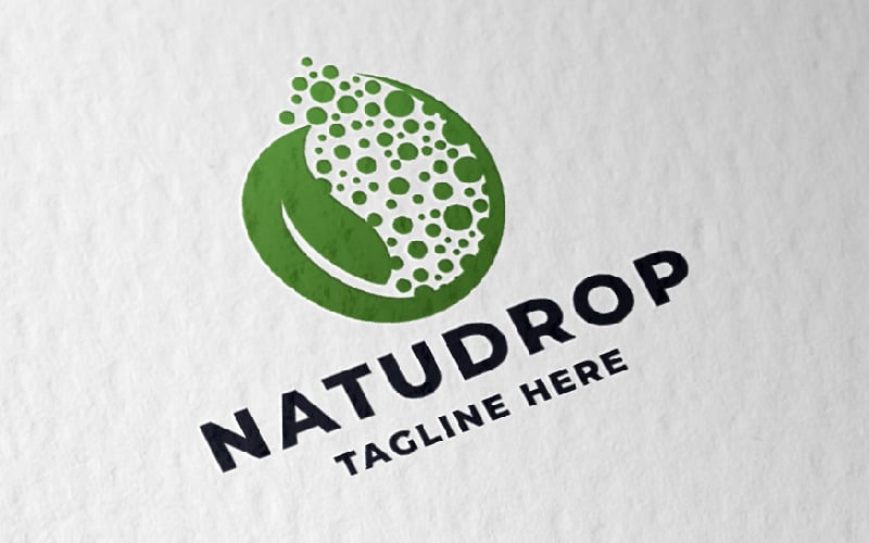 nature drop pro logo template original